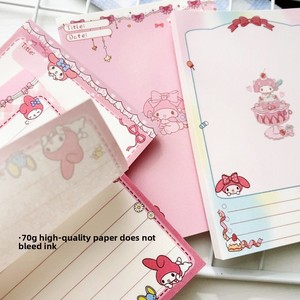 Bloc de Notas Adhesivas A7 Cute Melody, Diseño Adorable de Dibujos Animados al Estilo Instagram, Hojas Desprendibles No Adhesivas para Tomar Notas - Product Image 1