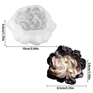 Flower Silicone <b>Mold</b> BPA Free Dishwasher Safe <b>Candle</b> Making Flowers Scented <b>Candle</b> Handmade Plaster Epoxy Soy Wax Holiday Gifts - Product Image 2