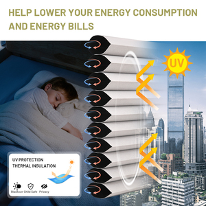 Cortinas enrollables de oficina de estilo francés Blackout Honeycomb Blind Skylight Motorized Slide Track Woven Technics Shading Box Package - Product Image 4