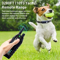 Ferngesteuertes Hundetrainingsgerät mit Piep-, Vibrations- und Schockmodi, Bellkontroll-Halsband mit Zwei Halsbändern zum Training von Zwei Hunden