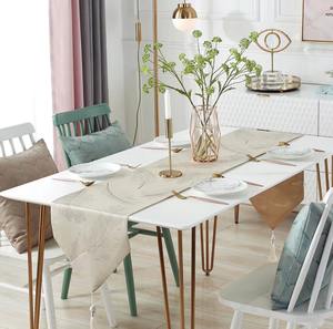 Produzione professionale foglie da tavolo <span class=keywords><strong>Runner</strong></span> matrimonio Jacquard <span class=keywords><strong>Runner</strong></span> di qualità superiore Beige <span class=keywords><strong>Runner</strong></span> da tavolo - Product Image 1