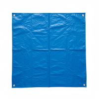 Bâche en PVC tissé bleu, résistante et imperméable, avec œillets, pour tentes et couvertures de camions