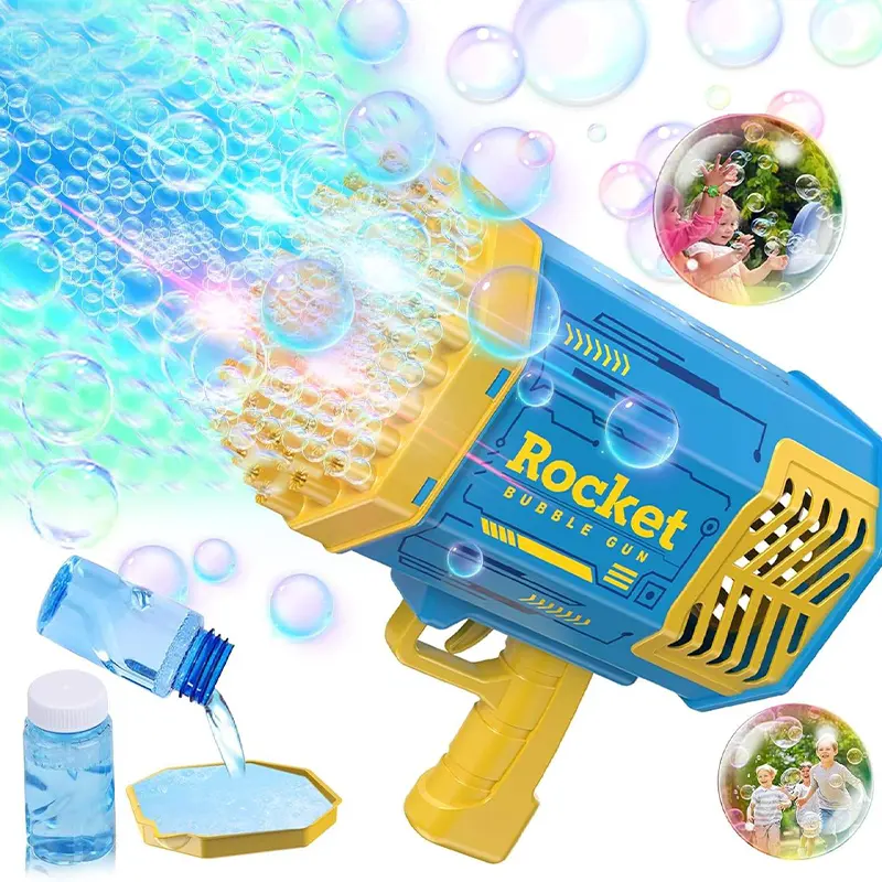 Rocket 69 Holes Launcher Toy Bubble Machine Bubble Gun For Kids