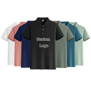 Polo da Golf con ricamo personalizzato T-shirt Plus Size Spandex traspirante da lavoro da ufficio Polo da uomo e donna Polo personalizzate con Logo