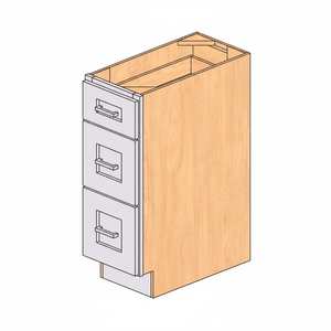 Mobile da cucina Sunique Sydney White Shaker con 3 cassetti in MDF, design moderno per uso domestico - Product Image 1