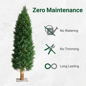 Árbol Artificial de Ciprés, Cedro y Thuja Resistente a los Rayos UV, Árbol Artificial de Hoja Perenne para Decoración de Jardín, Patio y Calle - Product Image 6