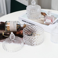 Nouveaux contenants à bougies en verre au design unique, bocaux à bougies en verre avec couvercles, bocaux en verre de haute qualité pour la décoration de la maison et le rangement des bougies