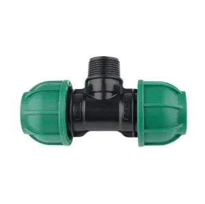 Factory Suppliers Professional Manufacturers Pipe PP Compression Fitting Male Threaded Tee for a variety of water supply systems