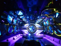 P4 p5 Discothèque Dj Booth Intérieur Écran Led Led Flexible Incurvé Led Tv Écran Fond 3d affichage publicitaire