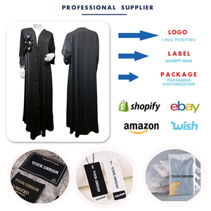 Abito Musulmano Modesto <span class=keywords><strong>Aya</strong></span> 216 per Donne, Vestito Kaftan con Decorazioni Floreali 3D, Abiti da Sera Musulmani Aperti per Donne - Product Image 2