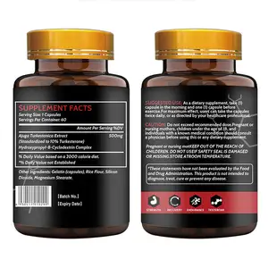 Factory price Best 10% Turkesterone Capsule Extract powder herbal Natural Ajuga Turkestanica Turkesterone Capsules