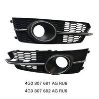 Set Dekorasi Sensor Radar Grille ACC Audi A6 2016-2018 S6 Bumper Depan Kiri/Kanan Lampu Kabut Bawah ABS