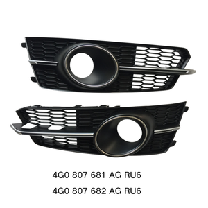 Set Decorativo per Sensore Radar Griglia ACC, per <span class=keywords><strong>Audi</strong></span> <span class=keywords><strong>A6</strong></span> 2016-2018 S6, Paraurti Anteriore Sinistro/Destro, Luce Fendinebbia Inferiore in ABS - Product Image 1