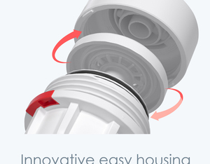 Prefiltro de Agua Fácil de Instalar para Debajo del Fregadero, Purificador Alcalino con Cartuchos y Sistema de Autolimpieza de 10 Pulgadas - Product Image 4