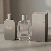Flacons de parfum en verre carrés, pompe pulvérisatrice dorée et noire, vente en gros, vides, avec boîte cadeau blanche, 100 ml