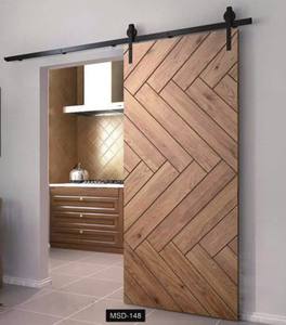 Nouveau design de <span class=keywords><strong>porte</strong></span> de grange coulissante en bois massif de style ferme écologique avec bande de garniture - Product Image 5