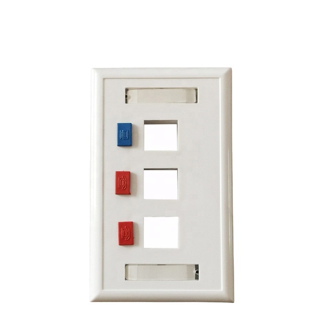 ANSHI 120 Port Telecom Wall Mount Face Plate RJ45 RJ11 US Type Product for Telecommunications