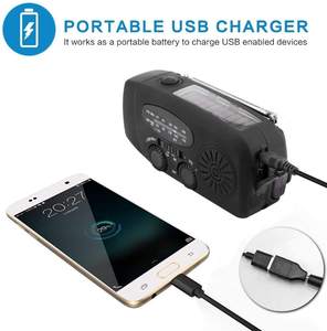Radio de Manivela de Emergencia para Exteriores, Portátil y Compacta, con DAB+, <span class=keywords><strong>FM</strong></span>, AM, SOS, Linterna LED, Recargable por USB y Energía Solar, IPX3 - Product Image 3