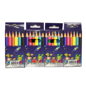 Boîte de crayons de couleur miniatures de 3,5 pouces, 6 couleurs, pour enfants, cadeau, crayons hexagonaux en plastique, crayons de couleur, lapis de <span class=keywords><strong>cor</strong></span> - Product Image 5