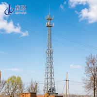 Tour de communication cellulaire à treillis galvanisé à chaud 3 et 4 poteaux GSM LTE 4G 5G 6G