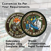 Patch brodé circulaire personnalisé avec logo thermocollant et velcro pour animaux