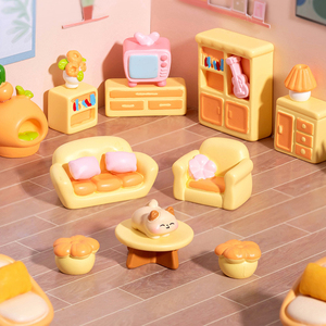クリエイティブ樹脂ミニ家具フィギュアミニチュア小さなキャビネットデスクソファルーム風景装飾ドールハウス DIY アクセサリー - Product Image 1