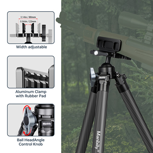 Trépied de chasse robuste en fibre de carbone avec pince – Repose-arc stable pour le tir - Product Image 2