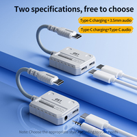 Plextone GS1 2-in-1 Adapter USB-C auf 3,5mm Kopfhöreranschluss Adapter Typ C zu Audio-Kabel Hi-Res 60W Schnelllade-Adapter