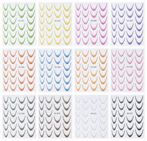 Calcomanía francesa para <span class=keywords><strong>manicura</strong></span> <span class=keywords><strong>de</strong></span> 12 <span class=keywords><strong>colores</strong></span>, accesorios <span class=keywords><strong>de</strong></span> moda para uñas, pegatina para decoración <span class=keywords><strong>de</strong></span> uñas <span class=keywords><strong>con</strong></span> <span class=keywords><strong>rayas</strong></span> <span class=keywords><strong>de</strong></span> línea degradada <span class=keywords><strong>con</strong></span> lámina plateada - Product Image 2