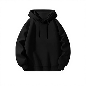 Sweat-shirts à capuche décontractés surdimensionnés avec logo personnalisé, col rond, en molleton de coton 360G, anti-rétrécissement, respirants, écologiques, couleur unie - Product Image 2