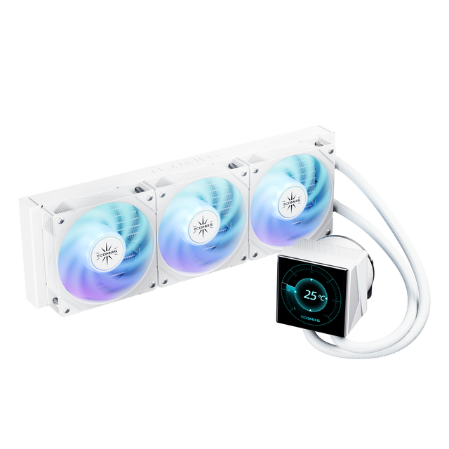 Hot-Sale  RGB Water Cooler High Static Pressure Fan With IPS Display Support LGA 1851/1700/AM5/AM4 CPU AIO Liquid Cooling