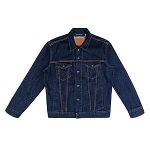 Heavyweight Denim <b>Jacket</b> Men 16oz Washed <b>Trucker</b> Jean Coat Contrast Stitch Regular Fit Custom Wholesale - Product Image 4