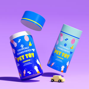 Carino piccolo tubo di forma rotonda per animali domestici contenitore blu impermeabile per animali domestici giocattolo da masticare giocattolo tubo di imballaggio - Product Image 6