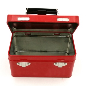 Nhà Sản Xuất Thực Phẩm Lớp Hình Chữ Nhật Hình Thức Ăn Trưa Nhỏ Hộp Thiếc Di Động Với Tay Cầm Và Khóa - Product Image 2