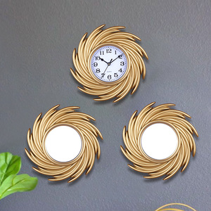 <span class=keywords><strong>Horloge</strong></span> <span class=keywords><strong>murale</strong></span> silencieuse et élégante en quartz, style nordique, avec 2 miroirs, <span class=keywords><strong>pour</strong></span> salon, vente en gros directe usine - Product Image 4