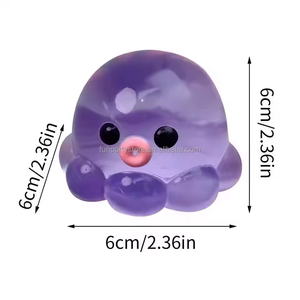 Juguete antiestrés de pulpo de goma transparente, juguete relajante para manos, juego de burbujas casero para niños y adultos, juguete para apretar - Product Image 2