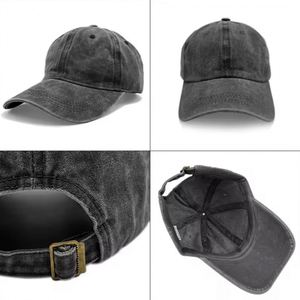 Wholesale Blank Vintage Unstructured Baseball Caps Custom 3D Embroidery Logo 6 Panel Washed Cotton Distressed Dad Hats - Product Image 2