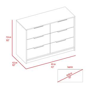 Ensemble de chambre à coucher Egeo avec commode à 4 tiroirs et table de chevet Omaha en pin noir - Product Image 4
