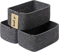 Panier de rangement en corde de coton tressé à la main, bac de rangement écologique, idéal pour organiser les jouets sur les étagères de la garde-robe et la décoration intérieure