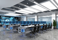 Console de surveillance de sécurité JCCX-G moderne en acier et bois, durable, pour salle de contrôle, centre de réseau, vente directe d'usine en gros