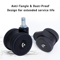 Roulettes pivotantes ISO 13485 en plastique de 50 mm pour mobilier, qualité médicale, pour fauteuil dentaire et chaise de bureau