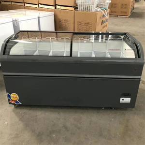 Congelador de exhibición con puerta corrediza de vidrio, directo de fábrica, para helados, carne y como congelador tipo isla para supermercado - Product Image 4
