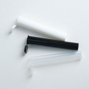 Custom 98mm 120mm Black Pop Top Vial <b>Plastic</b> Joint <b>Tube</b> Herbs Smoke Packaging Container with Bulk Price - Product Image 1