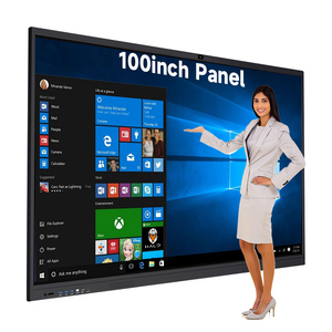 55 65 75 85 86 100 110 inch Bút ngón tay cảm ứng tương tác phẳng 4K LCD kỹ thuật số tương tác bảng thông minh cho các trường học giảng dạy - Product Image 1