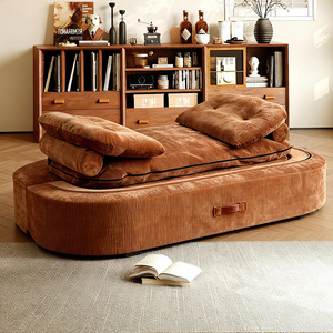 Sofá Cama Estilo Nórdico, Cómodo Sofá de Pana Plegable de Doble Uso, Estilo Relajado, para Sala de Estar, Dormitorio, Apartamento, Hotel - Product Image 2