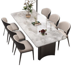 Sang trọng cao cấp hình chữ nhật bàn ăn mới bằng đá cẩm thạch thiết kế cho hộ gia đình hiện đại căn hộ nhỏ Nhà hàng đồ nội thất - Product Image 5