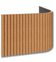 Panneaux muraux acoustiques en bois rainuré décoratifs, placage personnalisé, MDF, pour la rénovation des plafonds résidentiels, commerciaux, intérieurs et extérieurs