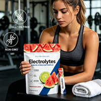 Poudre d'électrolytes RICHTEK en sachets d'hydratation, faible en calories, électrolytes cétogènes, sans OGM, sans gluten et sans sucre