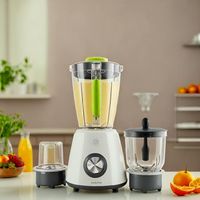 Mixeur Électrique 1,8 L Haute Vitesse, Blender Alimentaire Multifonctionnel, Hachoir de Table, Extracteur de Jus 250W, Mixeur à Smoothies KB02006