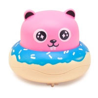 Jouets en gros transfrontaliers : Donuts spatiaux pour enfants, vaisseaux spatiaux animaux de dessin animé, jouets en plastique à inertie à rétrofriction et à pression, cadeaux